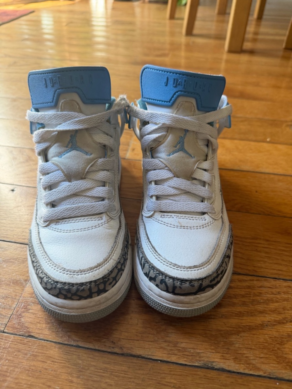 Youth Jordan sneakers.